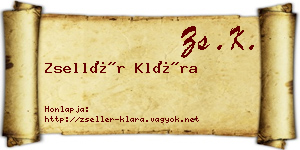 Zsellér Klára névjegykártya